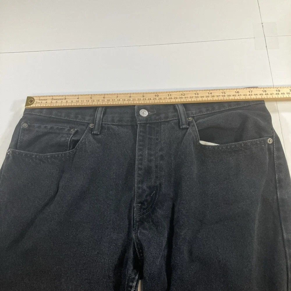 Levi's 505 Jeans Mens 36x32 Faded Black Regular Fit Straight Denim Pants